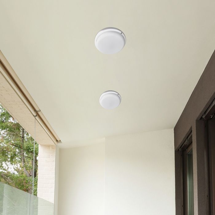 LED CEILING LIGHT 12W 1160lm WW 110° 151x38mm IP54