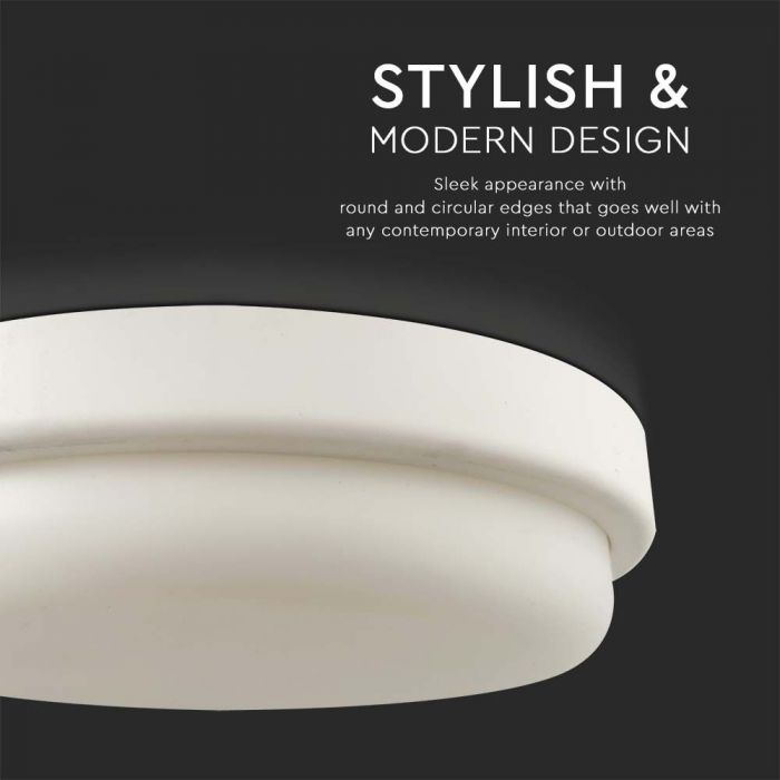 LED CEILING LIGHT 12W 1160lm WW 110° 151x38mm IP54