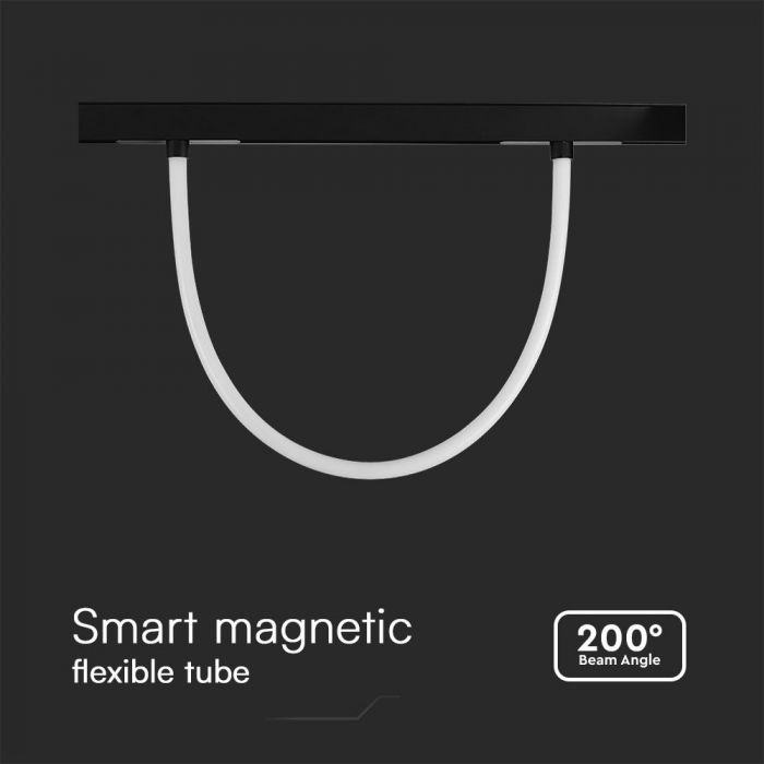 LED SMART MAGNETIC TRACK LIGHT FLEXIBLE TUBE 11W 1270lm CCT 3IN1(FUNCTIONS VIA APP) 1066x150x26mm BLACK