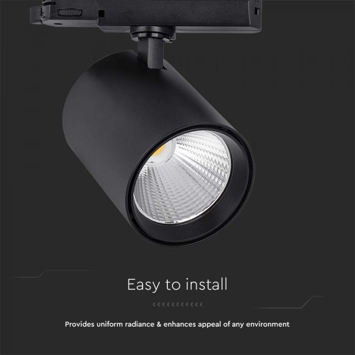 LED TRACK LIGHT ALUMINUM 35W DL 3000lm 30° 159x151x91mm BLACK