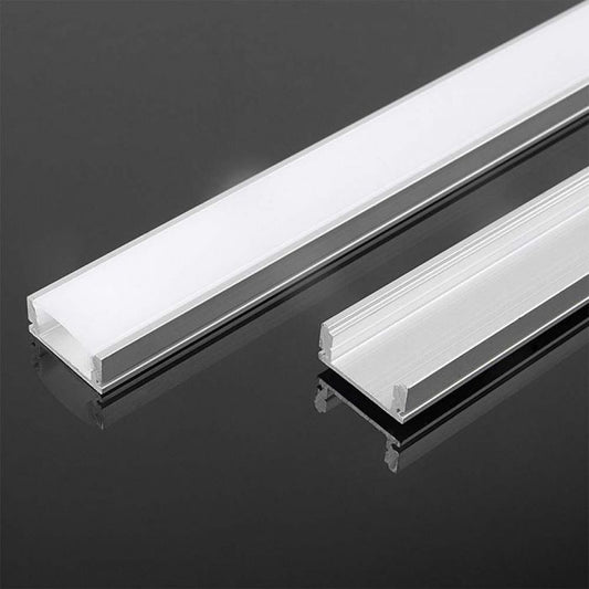 ALUMINIUM PROFILE MILKY COVER 2000x17.4x7mm