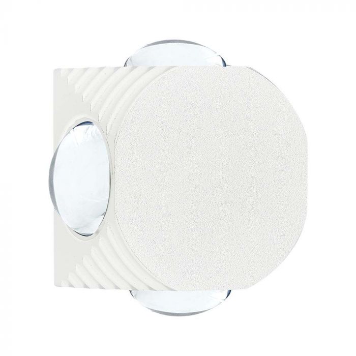 LED WALL LIGHT 4 SIDES 4W WW 390lm 60° 50x50x30mm WHITE IP54