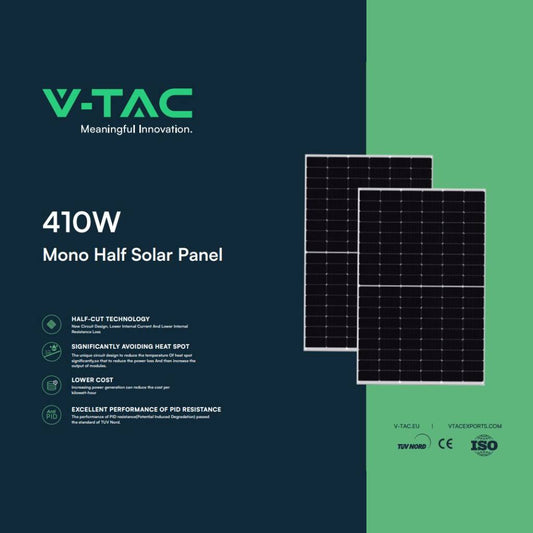 SOLAR MONO HALF-CELL PANEL 410W 1722x1134x35mm