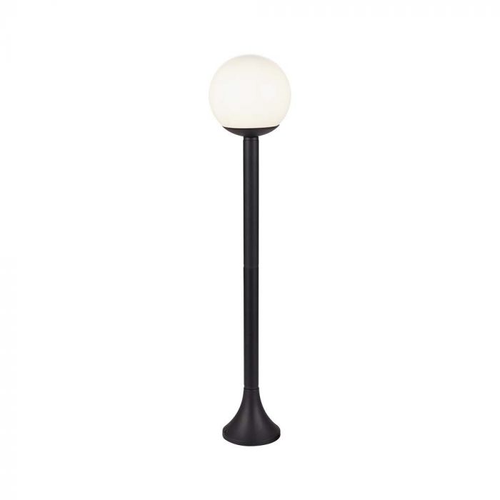 LED GARGEN  LIGHT E27 MAT BLACK OPAL PLASTIC C BALL 200x200x970mm