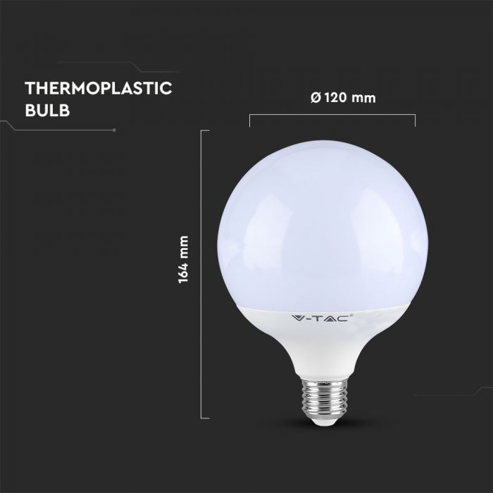 LED E27 LAMP G120 17W CW 1521lm 200° 120X164 GLOBE SAMSUNG CHIP