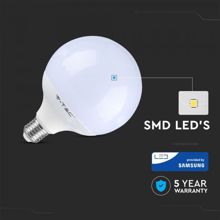 LED E27 LAMP G120 17W CW 1521lm 200° 120X164 GLOBE SAMSUNG CHIP