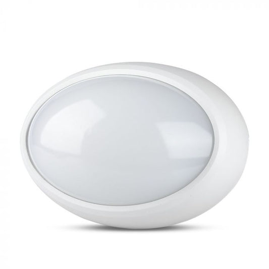 LED DOME LIGHT OVAL 8W 110° 560lm CW 126X187X76 WHITE IP65