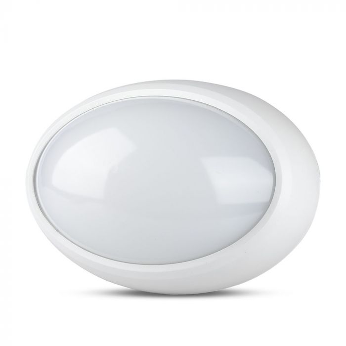 LED DOME LIGHT OVAL 8W 110° 560lm WW 126X187X76 WHITE IP54