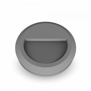 LED STEP LIGHT ROUND 2W 55° 60lm DL 150X27 GREY IP65