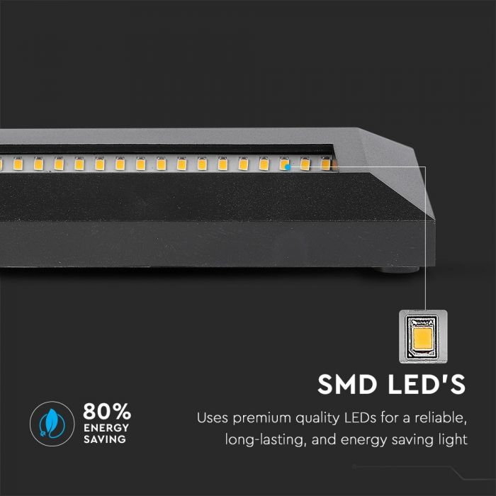 LED STEP LIGHT RECTANGLE 3W 70° 110lm DL 230X80X28 BLACK IP65