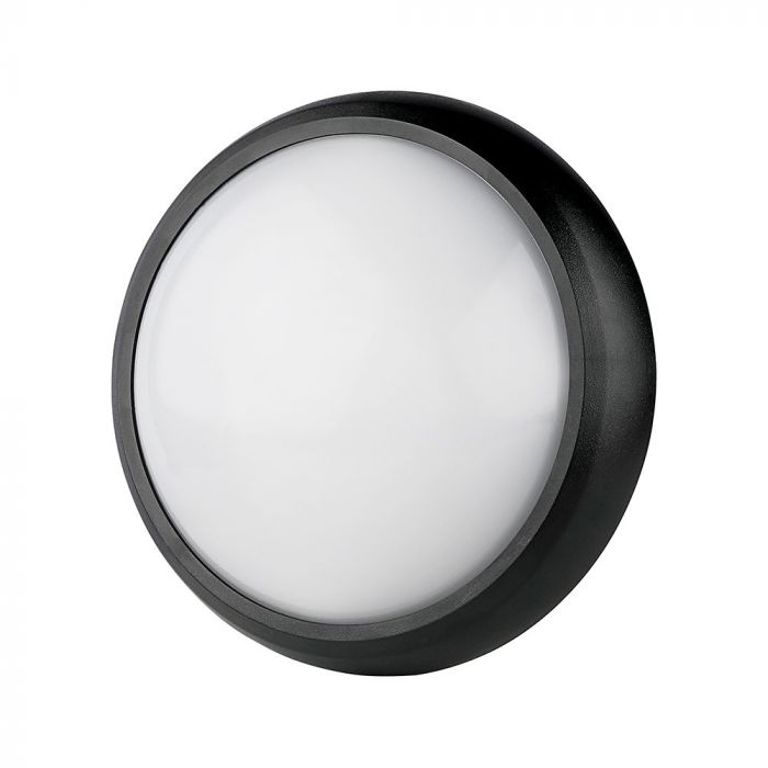 LED DOME LIGHT ROUND 12W 120° 840lm CW 220X105 IP66 BLACK