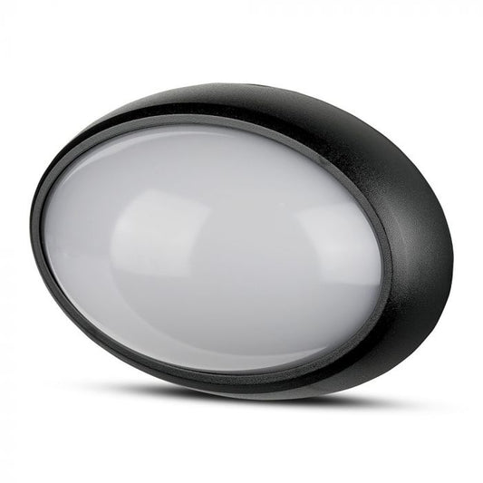 LED DOME LIGHT OVAL 12W 110° 840lm CW 290X200X100 BLACK IP65