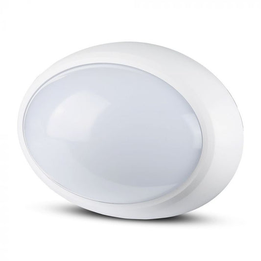 LED DOME LIGHT FULL OVAL 12W 120° 840lm CW 242X165X96 WHITE IP54