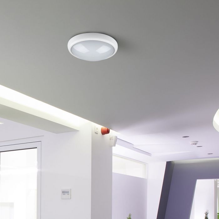 LED DOME LIGHT FULL OVAL 12W 120° 840lm DL 242X165X96 WHITE IP54