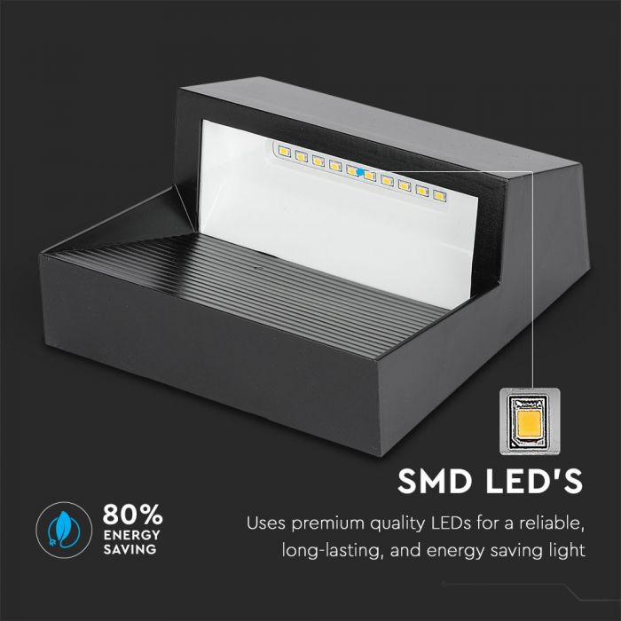 LED STEP LIGHT SQUARE 3W 90° 210lm WW 151X72X154 BLACK IP65