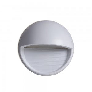 LED STEP LIGHT ROUND 3W 90° 210lm DL 166X94 GREY IP65