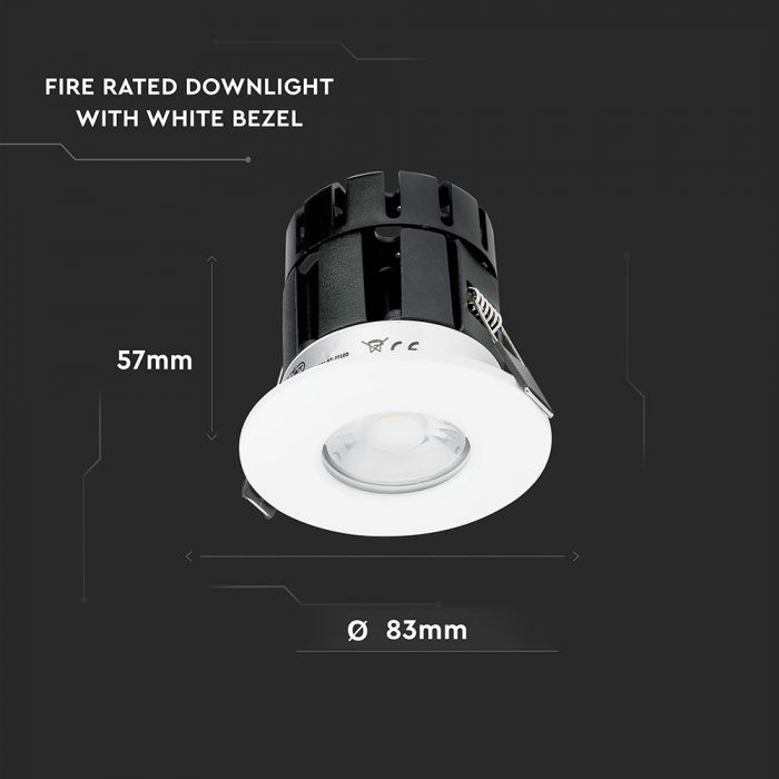 LED BLUETOOTH FIRE RATED DOWNLIGHT CCT CHANGEABLE 10W DIMMABLE IP65