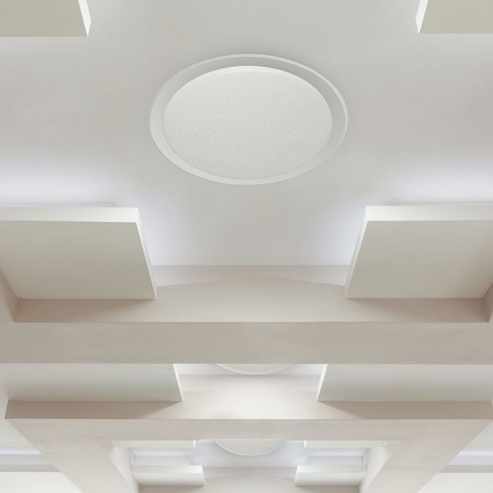 LED DESIGNER CEILING LIGHT WITH REMOTE CONTROL CCT CHANGING 80W 5600lm 120° D:830 DIMMABLE