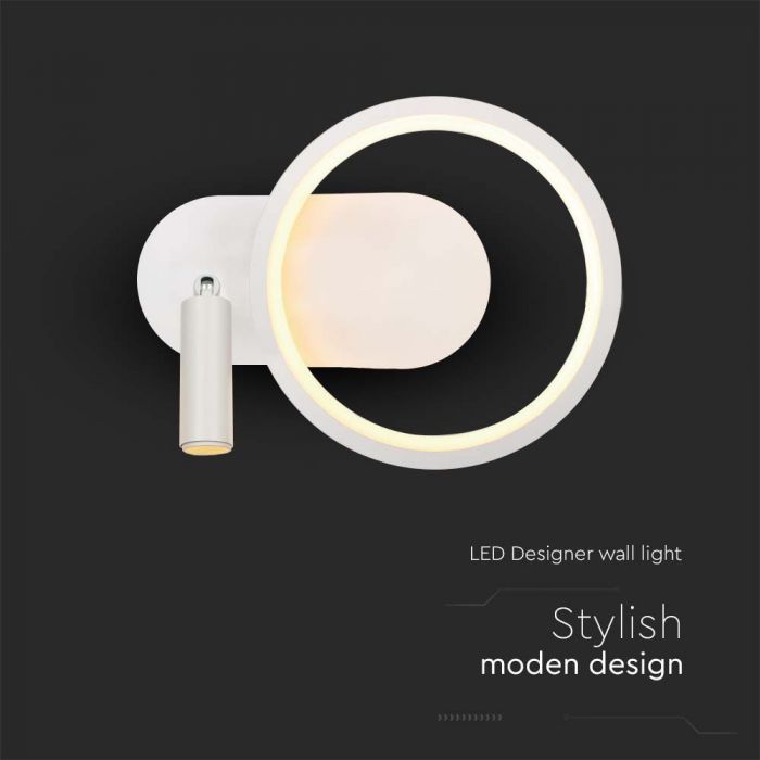 LED DESIGNER WALL LIGHT 14W DL 1500lm 250x180mm WHITE