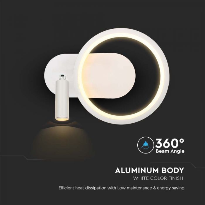 LED DESIGNER WALL LIGHT 14W DL 1500lm 250x180mm WHITE