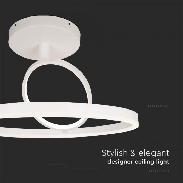 LED CEILING LIGHT 37W WW 4000lm METAL 500x200mm WHITE