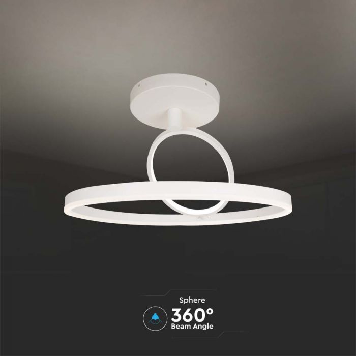 LED CEILING LIGHT 37W WW 4000lm METAL 500x200mm WHITE