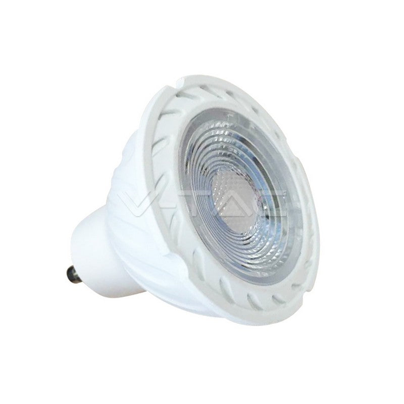 LED GU10 LAMP 7W WW 480lm 38° 50X55 WITH LENS SAMSUNG CHIP