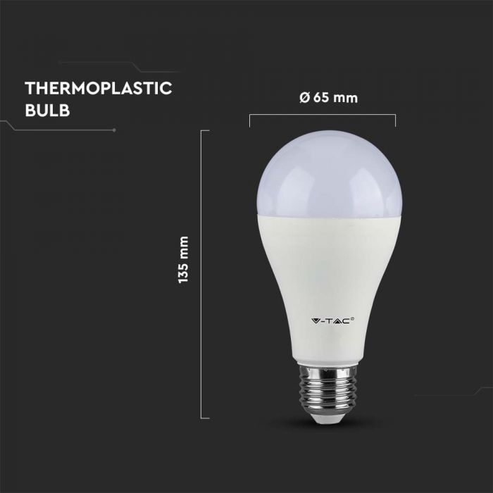 LED E27 LAMP 17W WW 1521lm 200° 65X135 SAMSUNG CHIP DIMMABLE