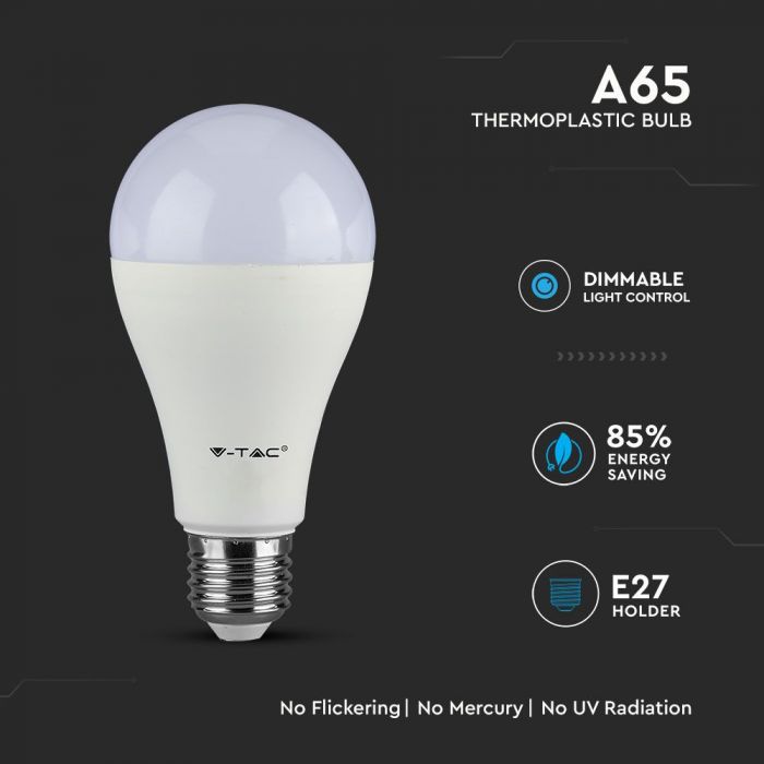 LED E27 LAMP 17W WW 1521lm 200° 65X135 SAMSUNG CHIP DIMMABLE