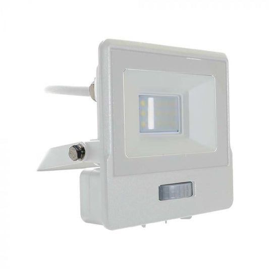 LED FLOOD PIR SENSOR 10W DL 100° 735lm IP65 WHITE SAMSUNG 1M CABLE