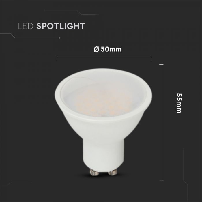 LED GU10 LAMP 4.5W DL 400lm 100° 50X56 PLASTIC SAMSUNG CHIP