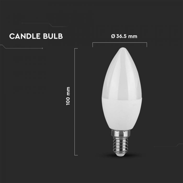 LED E14 LAMP 7W DL 600lm 180° C37 36.5x100 SAMSUNG CHIP