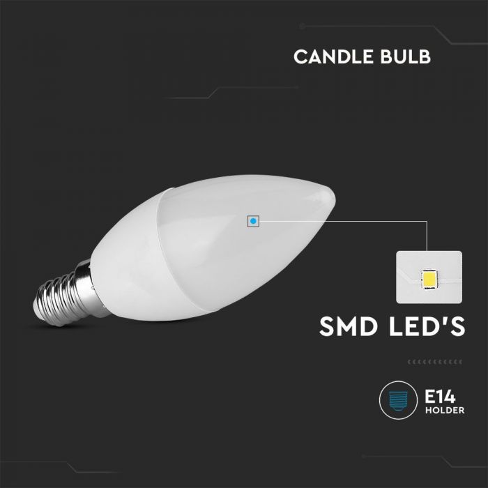 LED E14 LAMP 7W DL 600lm 180° C37 36.5x100 SAMSUNG CHIP