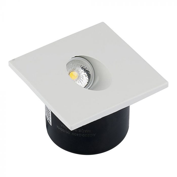 LED STEPLIGHT SQUARE 3W DL 120° 270lm 80x80x51(62mm)