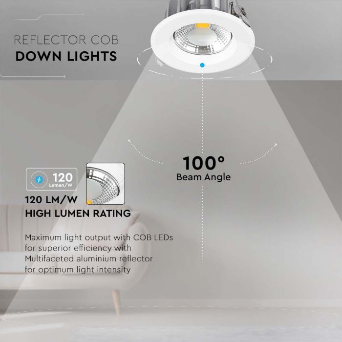 LED COB DOWNLIGHT HIGH LUMENNS 40W DL 4200lm 100° 221X107 (207)