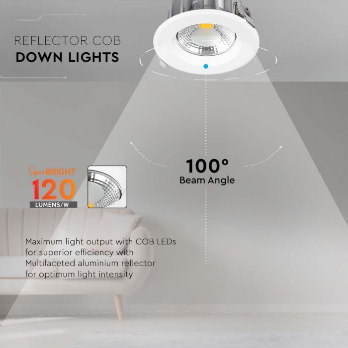 LED COB DOWNLIGHT HIGH LUMENNS 40W CW 4200lm 100° 221X107 (207)