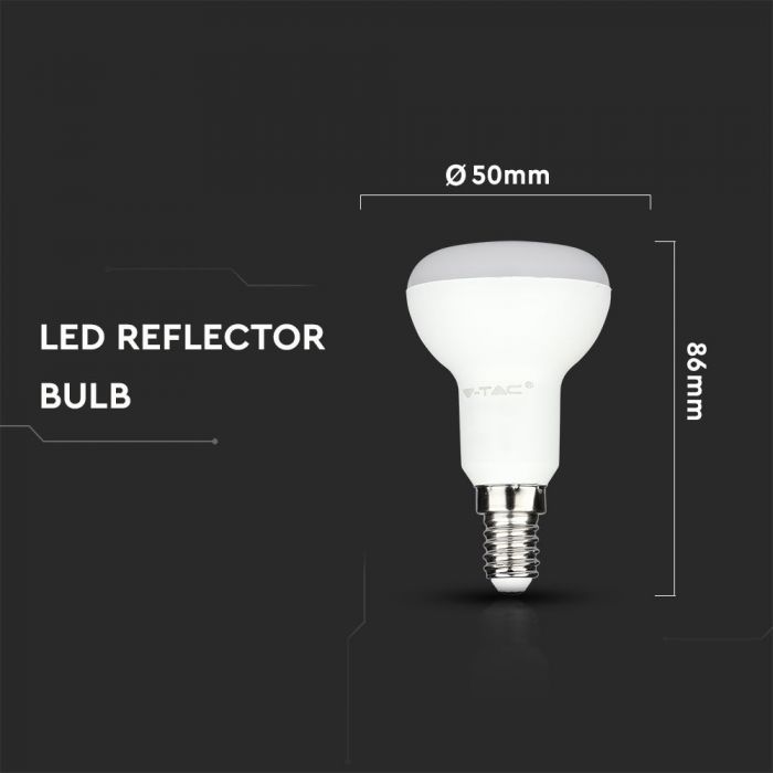 LED E14 LAMP R50 4.8W WW 470lm 120° 50X85 SAMSUNG CHIP