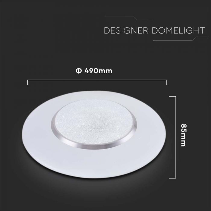 LED DESIGNER Ceiling Light with Remote Control CCT Changing 60W 6000lm 360° 490x85 DIMMABLE