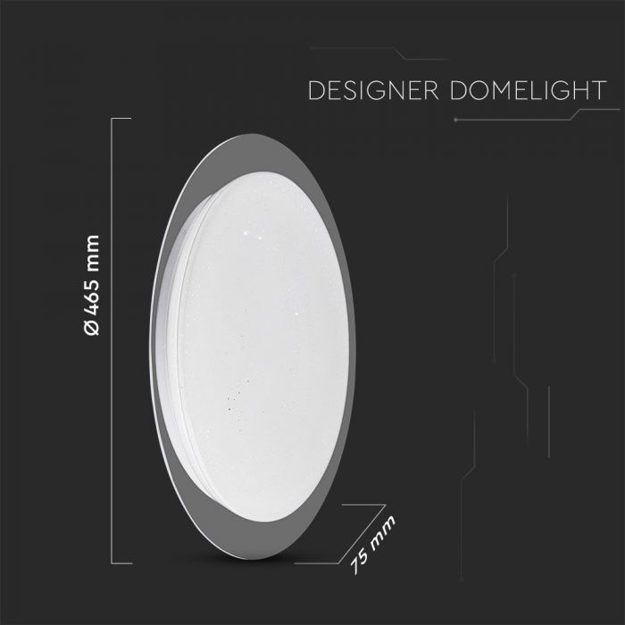 LED DESIGNER Ceiling Light with Remote Control CCT Changing 20/40/20W 4000lm 360° 465X75 DIMMABLE