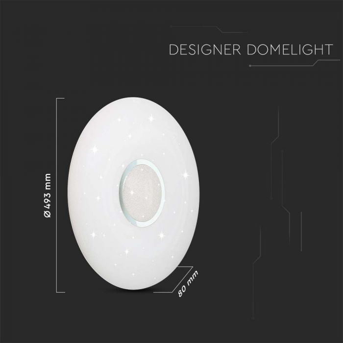 LED DESIGNER Ceiling Light with Remote Control CCT Changing 30/60/30W 6000lm 360° 493X80 DIMMABLE