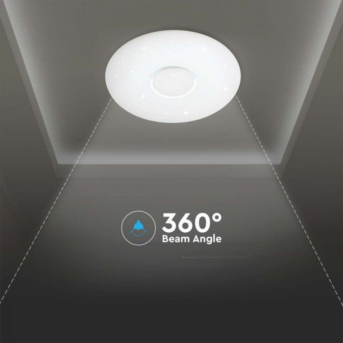 LED DESIGNER Ceiling Light with Remote Control CCT Changing 30/60/30W 6000lm 360° 493X80 DIMMABLE