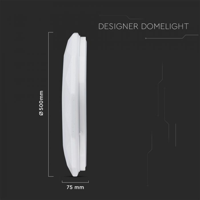 LED DESIGNER Ceiling Light with Remote Control CCT Changing 30/60/30W 60000m 360° 500X75 DIAMOND DIMMABLE