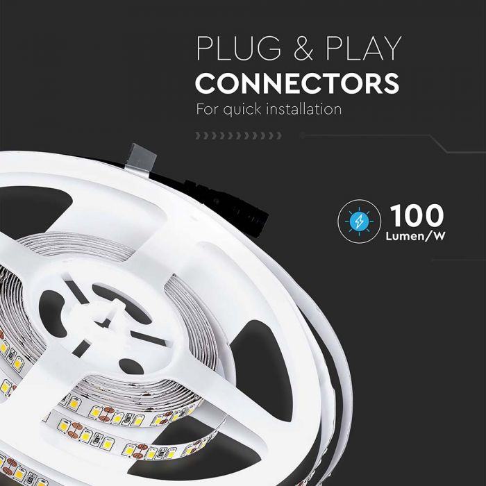 LED STRIP LIGHT 3528 SMD 120LEDs CW 12V 800lm/M 8W/M