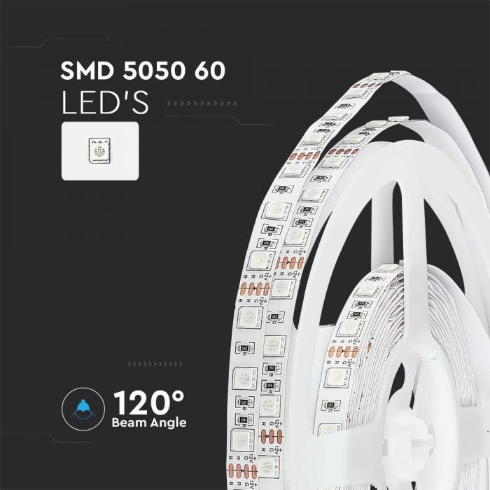 LED RGB STRIP LIGHT 5050 SMD 60LEDs 12V 900lm/M 10.8W/M