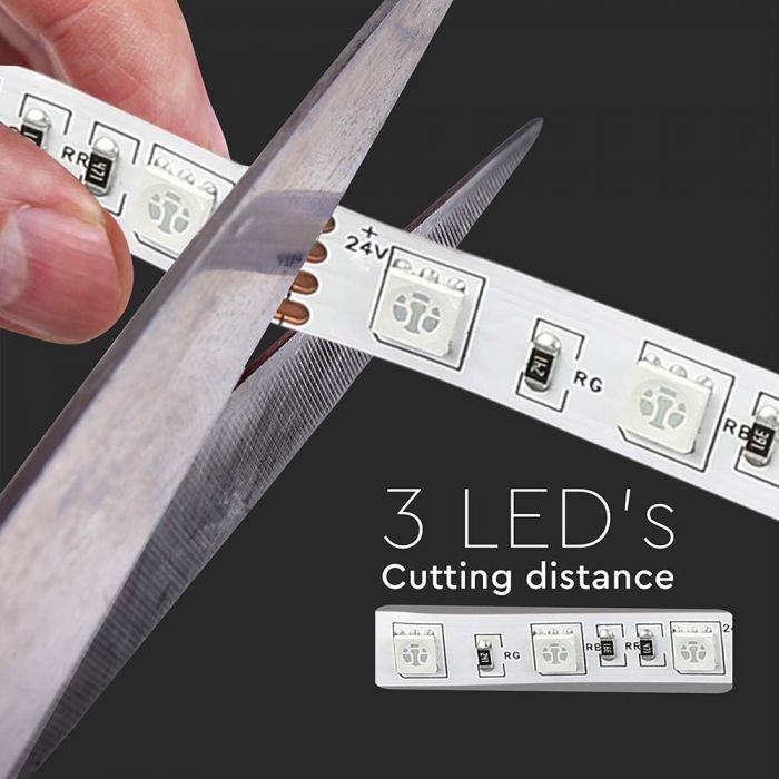 LED STRIP LIGHT 5050 SMD 60LEDs CW 830Lm 10W/M 24V