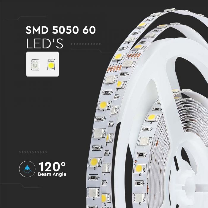 LED RGB+DL STRIP LIGHT 5050 SMD 60LEDs 357lm 8W/M