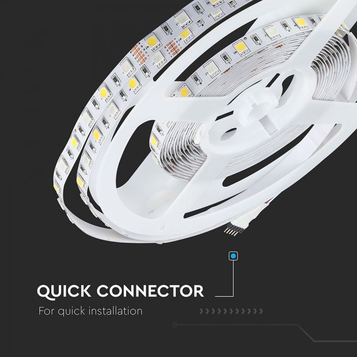 LED RGB+DL STRIP LIGHT 5050 SMD 60LEDs 357lm 8W/M