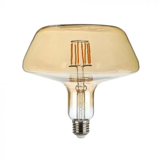 LED E27 FILAMENT AMBER LAMP T180 8W WW 620lm 300° 180X190 GLASS