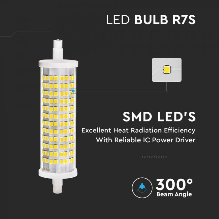 LED R7S LAMP 16W WW 2000lm 300° 30x118mm