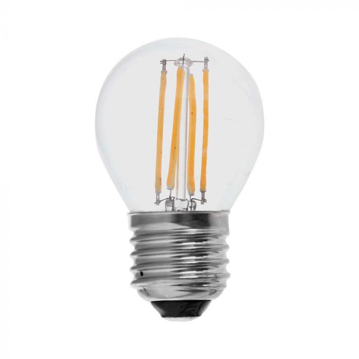 LED E27 FILAMENT LAMP 6W WW 600lm 300° 45X72 G45 GLOBE